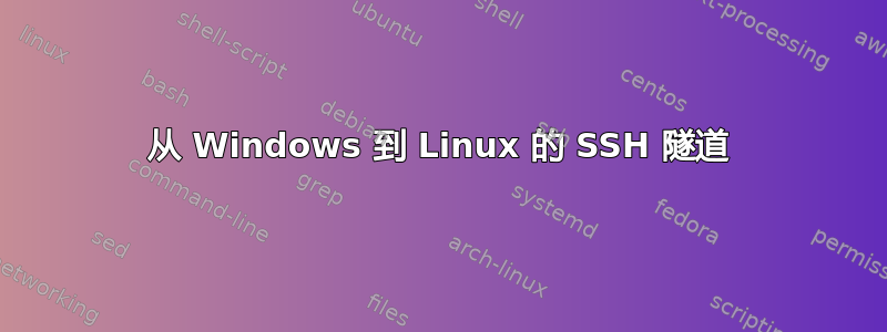 从 Windows 到 Linux 的 SSH 隧道