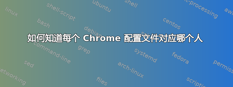 如何知道每个 Chrome 配置文件对应哪个人