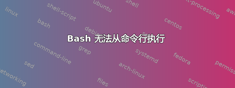 Bash 无法从命令行执行