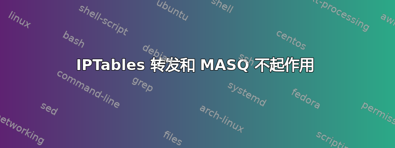 IPTables 转发和 MASQ 不起作用