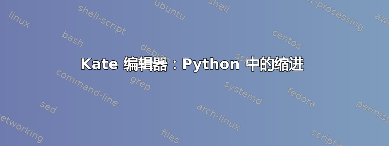 Kate 编辑器：Python 中的缩进