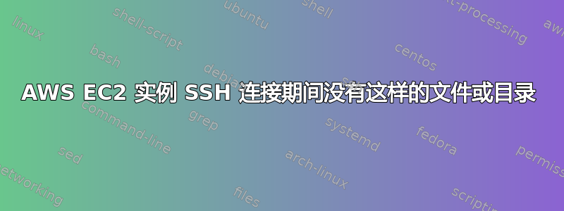 AWS EC2 实例 SSH 连接期间没有这样的文件或目录