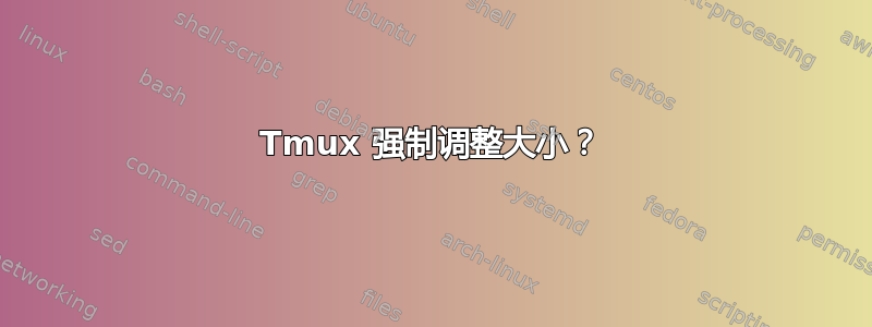 Tmux 强制调整大小？