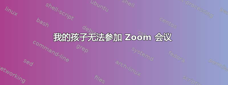 我的孩子无法参加 Zoom 会议