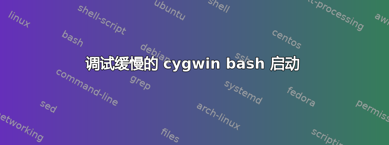 调试缓慢的 cygwin bash 启动