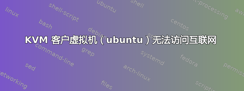 KVM 客户虚拟机（ubuntu）无法访问互联网