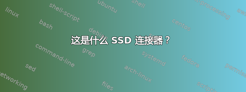 这是什么 SSD 连接器？