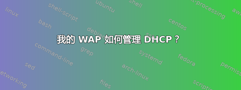 我的 WAP 如何管理 DHCP？