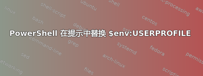 PowerShell 在提示中替换 $env:USERPROFILE