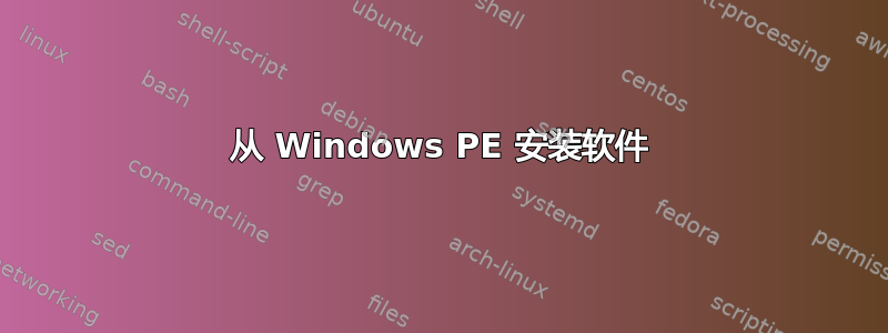 从 Windows PE 安装软件