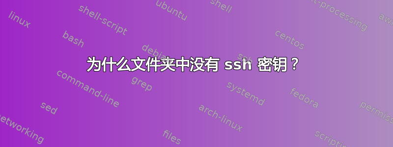 为什么文件夹中没有 ssh 密钥？