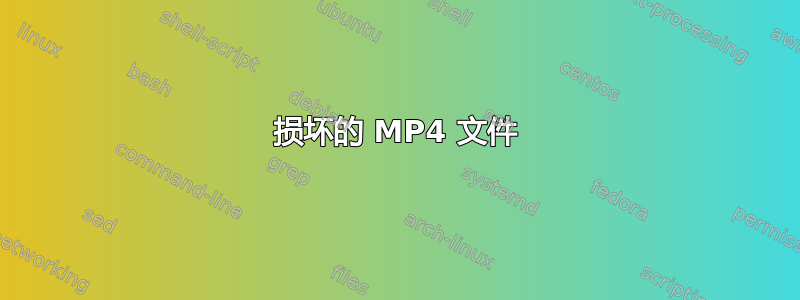 损坏的 MP4 文件