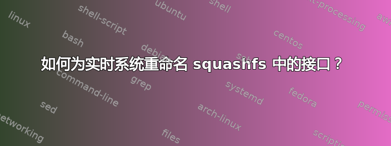 如何为实时系统重命名 squashfs 中的接口？