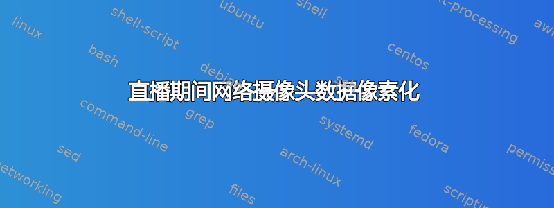 直播期间网络摄像头数据像素化