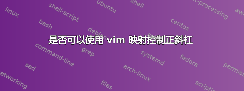 是否可以使用 vim 映射控制正斜杠