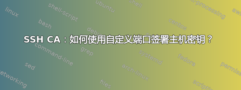 SSH CA：如何使用自定义端口签署主机密钥？