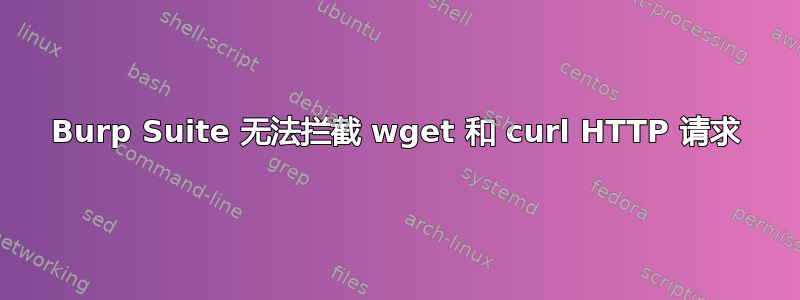 Burp Suite 无法拦截 wget 和 curl HTTP 请求