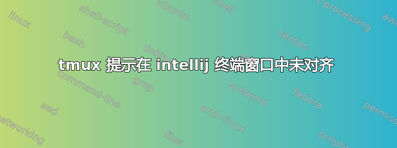 tmux 提示在 intellij 终端窗口中未对齐