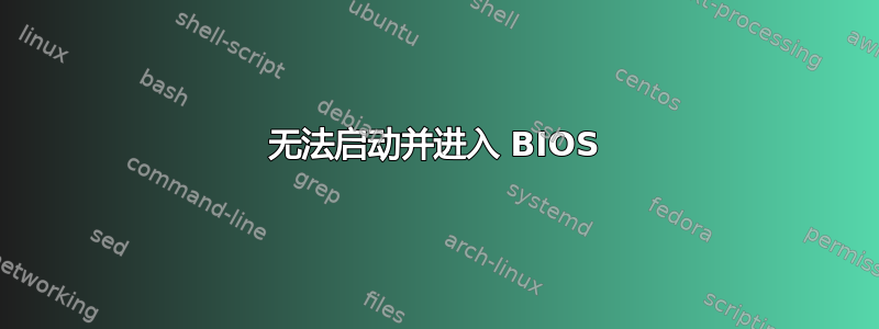 无法启动并进入 BIOS