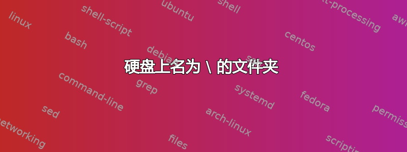 硬盘上名为 \ 的文件夹