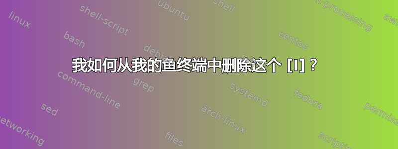 我如何从我的鱼终端中删除这个 [I]？