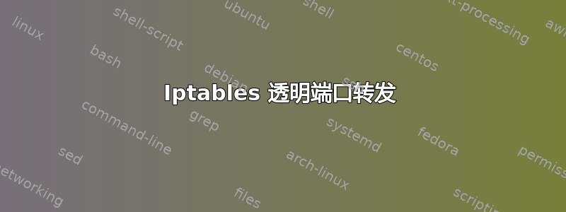 Iptables 透明端口转发