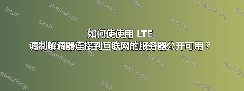 如何使使用 LTE 调制解调器连接到互联网的服务器公开可用？