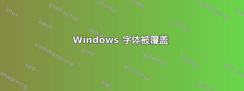 Windows 字体被覆盖