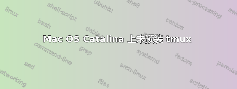 Mac OS Catalina 上未预装 tmux