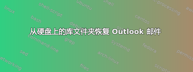 从硬盘上的库文件夹恢复 Outlook 邮件