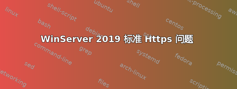 WinServer 2019 标准 Https 问题