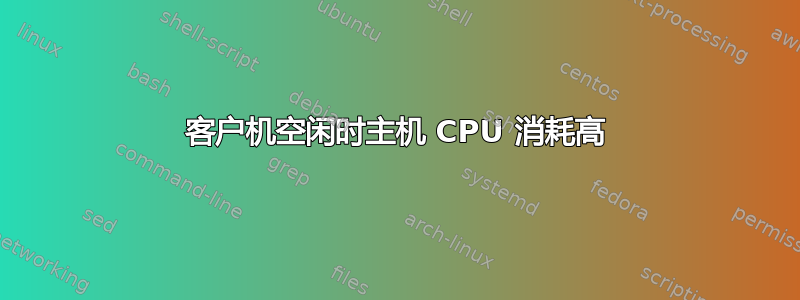 客户机空闲时主机 CPU 消耗高