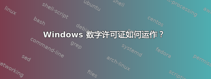 Windows 数字许可证如何运作？