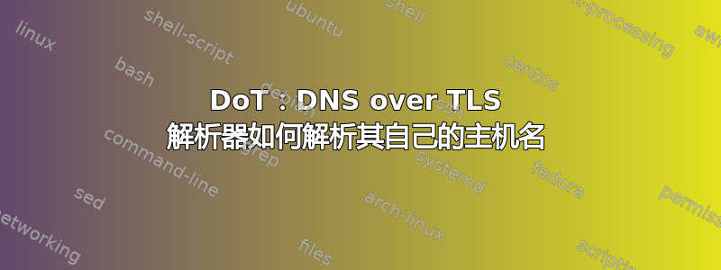 DoT：DNS over TLS 解析器如何解析其自己的主机名