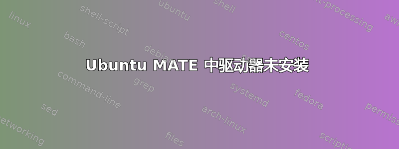 Ubuntu MATE 中驱动器未安装