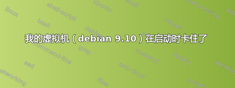 我的虚拟机（debian 9.10）在启动时卡住了