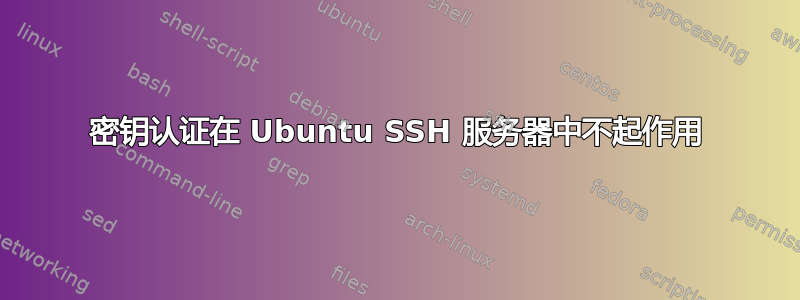 密钥认证在 Ubuntu SSH 服务器中不起作用