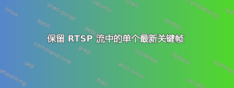 保留 RTSP 流中的单个最新关键帧