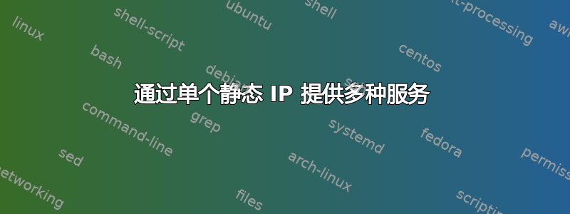 通过单个静态 IP 提供多种服务