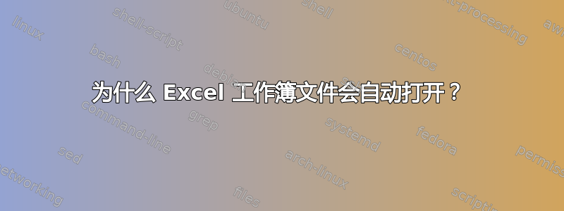 为什么 Excel 工作簿文件会自动打开？