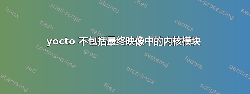 yocto 不包括最终映像中的内核模块