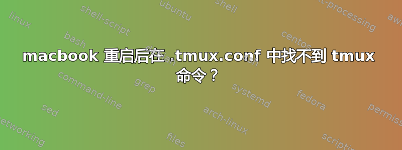 macbook 重启后在 .tmux.conf 中找不到 tmux 命令？