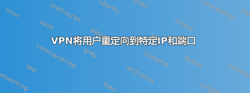 VPN将用户重定向到特定IP和端口