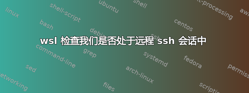 wsl 检查我们是否处于远程 ssh 会话中