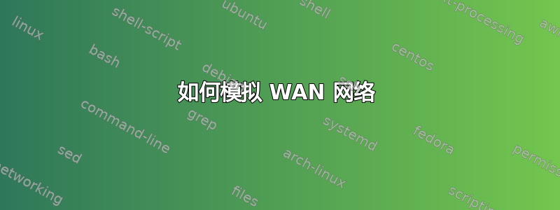 如何模拟 WAN 网络