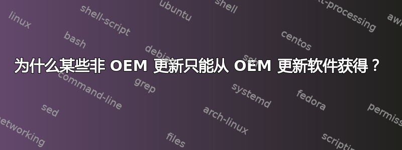 为什么某些非 OEM 更新只能从 OEM 更新软件获得？