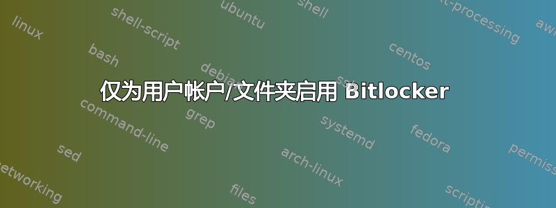 仅为用户帐户/文件夹启用 Bitlocker