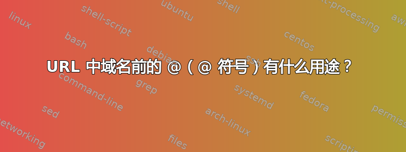 URL 中域名前的 @（@ 符号）有什么用途？