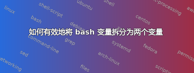 如何有效地将 bash 变量拆分为两个变量