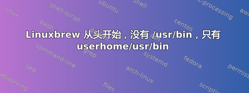 Linuxbrew 从头开始​​，没有 /usr/bin，只有 userhome/usr/bin